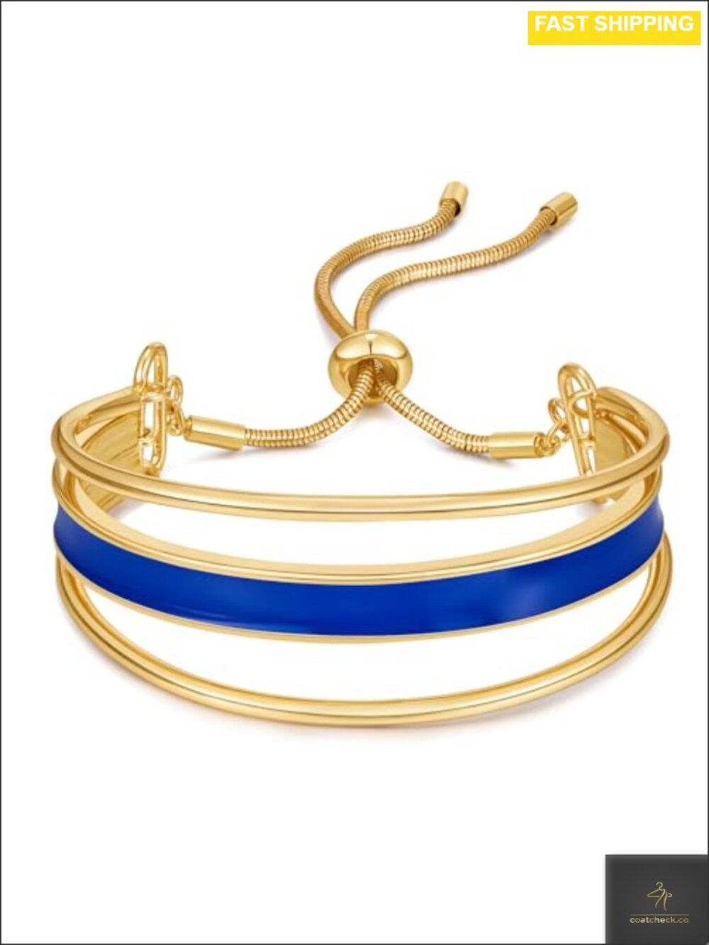 14k Gold Plated Brass Adjustable Slider Bangle Bracelet Stackable